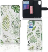 Wallet Case Samsung Galaxy A41 Smartphone Hoesje Leaves