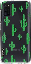 Casetastic Samsung Galaxy A41 (2020) Hoesje - Softcover Hoesje met Design - American Cactus Green Print