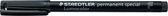 Viltstift Staedtler Lumocolor 319 special permanent F zwart - 10 stuks
