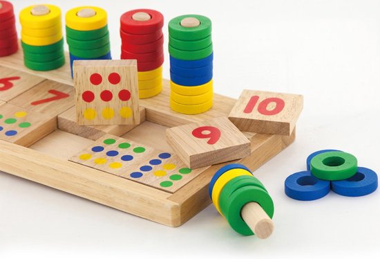 | Viga Toys Match de Getallen Tel Reken en Houten tel reken en sorteerspel | Kidzstore