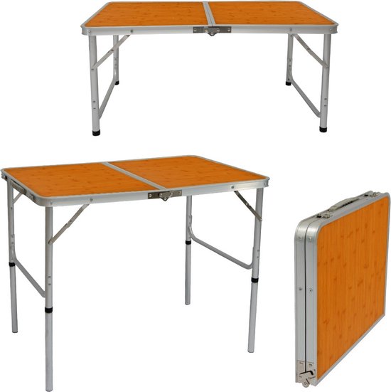 Table de camping réglable en hauteur 90x60x70 cm Table pliante légère Table  pliante... | bol.com