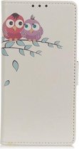 Huawei P Smart 2020 Hoesje Portemonnee met Print Uilen