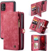 CASEME - Samsung Galaxy A51 Vintage Wallet Case - Rood