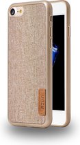 Azuri Elegante fabric cover - beige - voor iPhone 7/8/SE(2020)