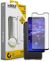 SoSkild Huawei Mate 20 Lite Defend Heavy Impact Case Smokey Grey and Tempered Glass (black)
