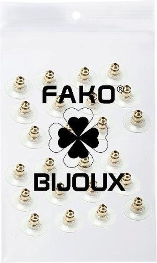 Fako Bijoux® - Oorbel Stoppers / Achterkantjes - 11mm - Goudkleurig - 25 Stuks - 