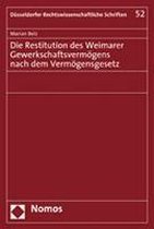 Die Restitution des Weimarer Gewerkschaftsvermögens nach dem Vermögensgesetz