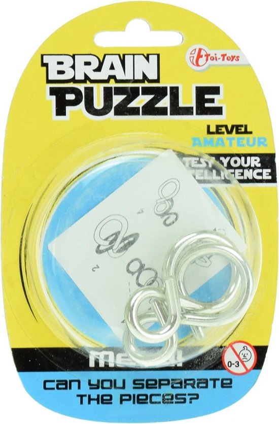 Afbeelding van het spel Toi-toys Hersenkraker Brain Puzzle Amateur Zilver