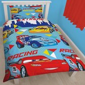 Disney Cars Racing - Dekbedovertrek - Eenpersoons - 135x200 cm - Multi