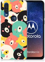 Motorola One Vision Telefoonhoesje met Naam Bears