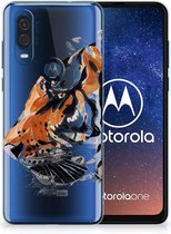 Hoesje maken Motorola One Vision Watercolor Tiger