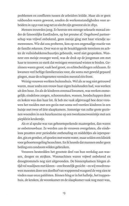 Een pagina uit een boek met tekst over de ervaringen van vrouwen.