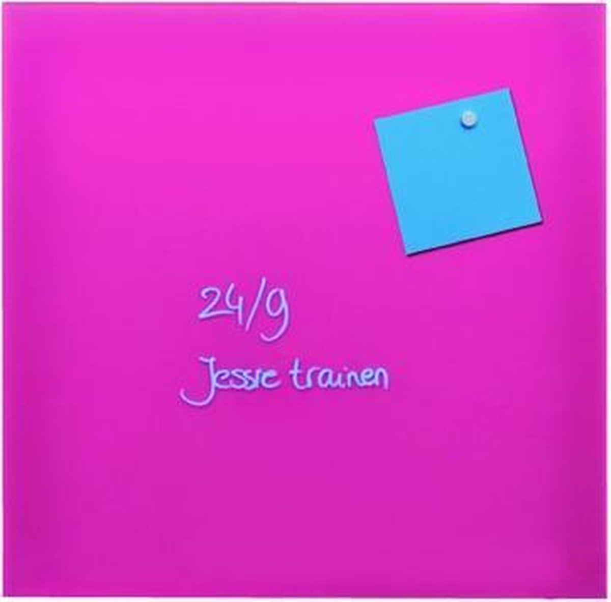 DESQ® - Magnetisch Glasbord - Inclusief Stift Wisser en Magneten - 35 x 35cm - Roze