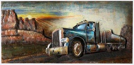 Onheil Bedreven George Bernard Schilderij metaal vrachtwagen arizona | bol.com