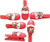 Kerstknijpertjes in de vorm van pantoffel met Beer en Rendier - 9 stuks