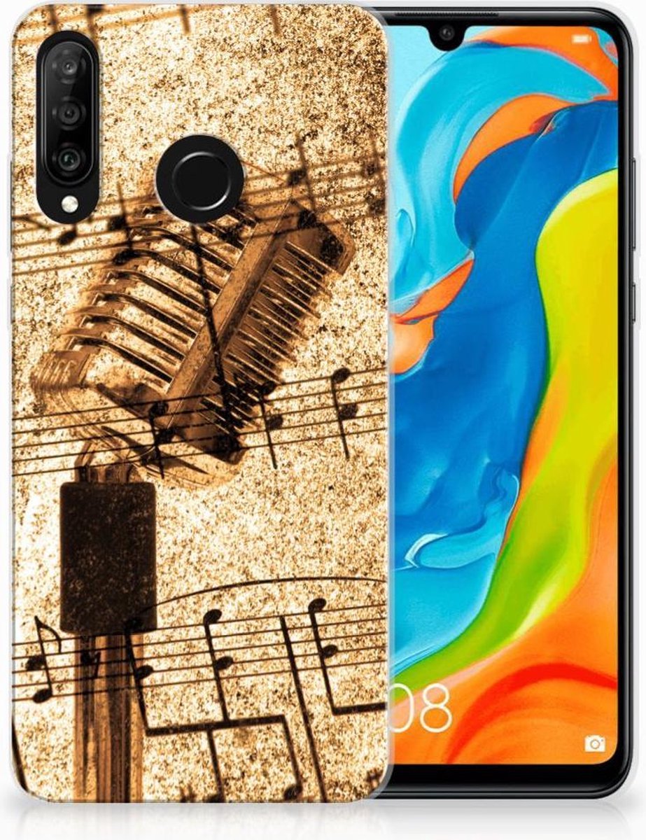 Huawei P30 Lite Siliconen Hoesje met foto Bladmuziek