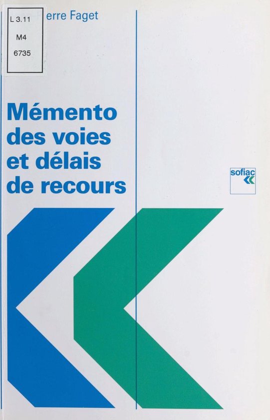 Mémento des voies et délais de recours - cover