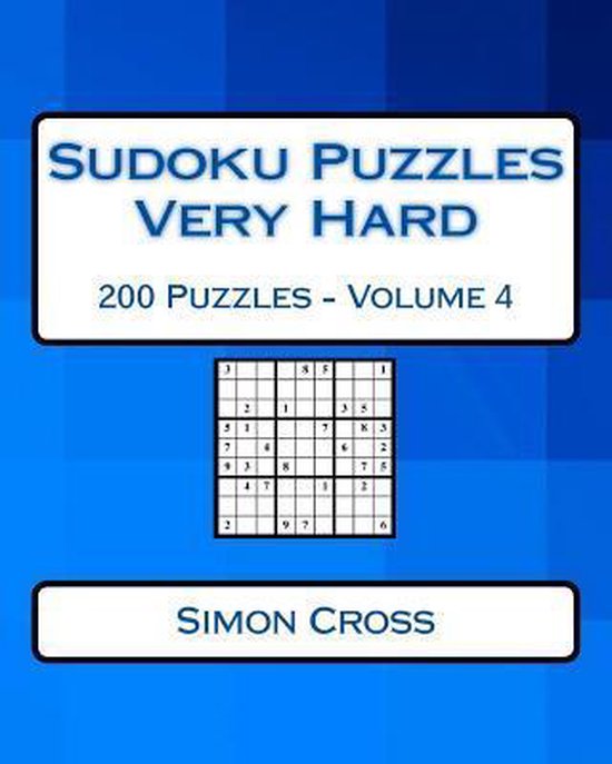 Sudoku Puzzles Very Hard Volume 4, Simon Cross 9781541298323 Boeken