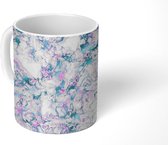 Mok - Regenboog - Marmer print - Luxe - Patronen - Mokken - 350 ML - Beker - Uitdeelcadeautjes