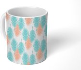Mok - Koffiemok - Patronen - Palmboom - Bladeren - Mokken - 350 ML - Beker - Koffiemokken - Theemok