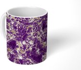 Mok - Marmer print - Patroon - Goud - Mokken - 350 ML - Beker - Uitdeelcadeautjes