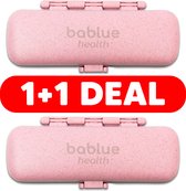 Bablue Pillendoos 7 Dagen - Trendy Roze Vormgeving - 1 + 1 Deal - Medicijndoosje 7 Dagen - Medicijndoos - Pillendoosje 7 Dagen - Medicijnbox - Pillendoosjes - Medicijndoosje