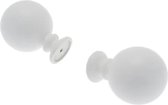 Décomode - Ampoule - Tringle à rideau bouton fin - blanc - 35 mm - 2 pièces