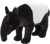Pluche zwart/witte tapir knuffel 26 cm - Tapirs dieren knuffels - Speelgoed voor kinderen