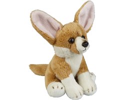 Ravensden Pluche fennec/woestijnvos - 15 cm - knuffel vos - woestijndieren knuffeldieren - speelgoed voor kinderen