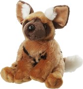 Pluche Afrikaanse wilde hond knuffel van 22 cm - Dieren speelgoed knuffels cadeau - Wilde dieren