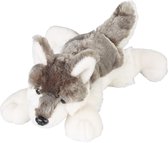 Pluche knuffel dieren Wolf 25 cm - Speelgoed wolven wilde dieren knuffelbeesten