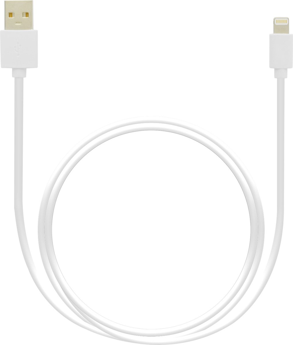 Grab n Go USB-A naar Apple Lightning Kabel 1 Meter - Wit