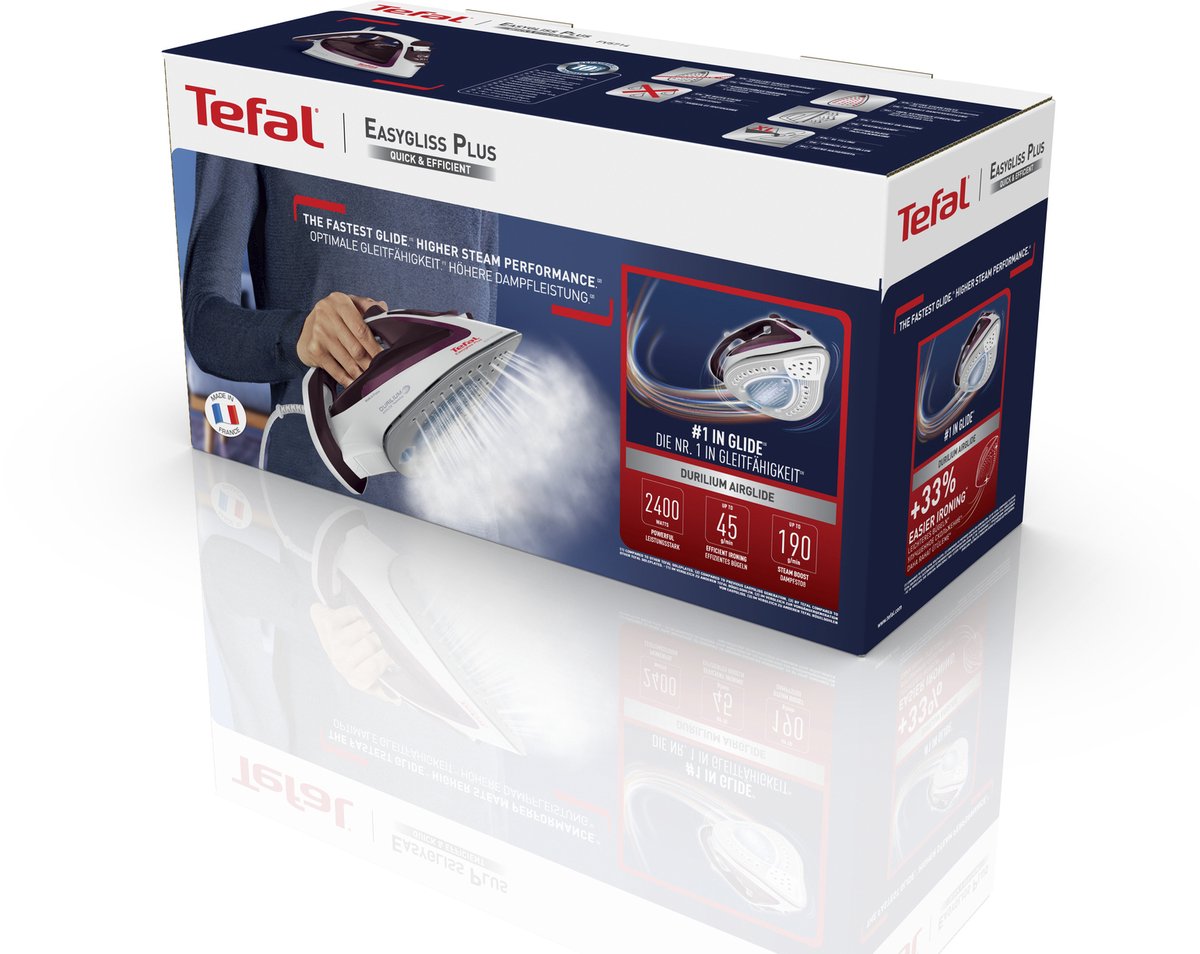 Tefal EasyGliss Plus FV5714 stoomstrijkijzer, 2400 W thumbnail 6