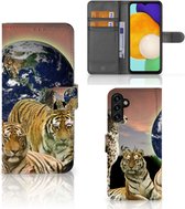 Smartphone Hoesje Geschikt voor Samsung Galaxy A13 5G | Geschikt voor Samsung Galaxy A04s Bookcase met Pasjeshouder Roofdieren