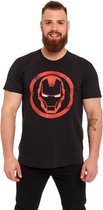 Marvel Iron Man Heren Tshirt -L- Sign Zwart