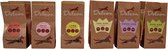 Delcon - Premium Hondensnacks Assortiment Treats & Chews - 12 zakjes - 2 x Eend, 2 x Zalm, 2 x Lam, 2 x Paard, 2 x Hert en 2 x Kabeljauw