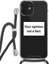 Case Company® - iPhone 12 hoesje met Koord - Your opinion - Telefoonhoesje met Zwart Koord - Extra Bescherming aan alle Kanten en Over de Schermrand