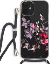 Case Company® - iPhone 12 hoesje met Koord - Mooie bloemen - Telefoonhoesje met Zwart Koord - Extra Bescherming aan alle Kanten en Over de Schermrand