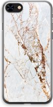 Case Company® - iPhone 8 hoesje - Goud marmer - Soft Cover Telefoonhoesje - Bescherming aan alle Kanten en Schermrand
