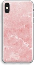 Case Company® - iPhone X hoesje - Roze marmer - Soft Cover Telefoonhoesje - Bescherming aan alle Kanten en Schermrand
