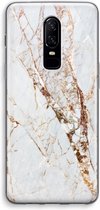 Case Company® - OnePlus 6 hoesje - Goud marmer - Soft Case / Cover - Bescherming aan alle Kanten - Zijkanten Transparant - Bescherming Over de Schermrand - Back Cover