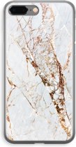 Case Company® - iPhone 8 Plus hoesje - Goud marmer - Soft Cover Telefoonhoesje - Bescherming aan alle Kanten en Schermrand