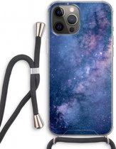 Case Company® - iPhone 12 Pro hoesje met Koord - Nebula - Telefoonhoesje met Zwart Koord - Extra Bescherming aan alle Kanten en Over de Schermrand