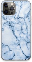 Case Company® - iPhone 13 Pro Max hoesje - Blauw marmer - Soft Cover Telefoonhoesje - Bescherming aan alle Kanten en Schermrand