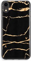 Case Company® - iPhone XR hoesje - Gouden marmer - Soft Cover Telefoonhoesje - Bescherming aan alle Kanten en Schermrand