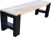 Wood4you - Bankje Seattle - 170Lx40Hx38D cm zwart