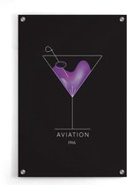 Walljar - Aviation Cocktail - Muurdecoratie - Plexiglas schilderij