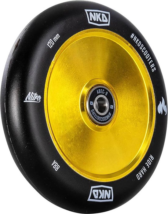 NKD Nitro 120mm ALU Elektrische Step Zwart/Goud - NKD - €34,95