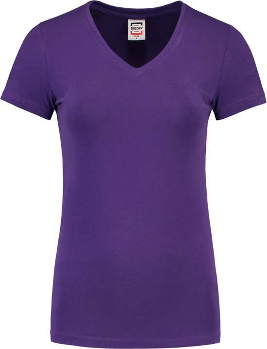 Tricorp T-shirt Femme Col V 190 grammes 101008 Violet - Taille 4XL