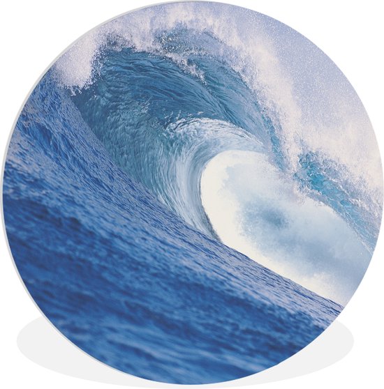 WallCircle - Wandcirkel ⌀ 30 - Zee - Golf - Oceaan - Ronde schilderijen woonkamer - Wandbord rond - Muurdecoratie cirkel - Kamer decoratie binnen - Wanddecoratie muurcirkel - Woonaccessoires